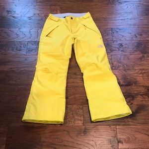 North face Vibrant Yellow Ski Pants, size 10/12. Worn once.